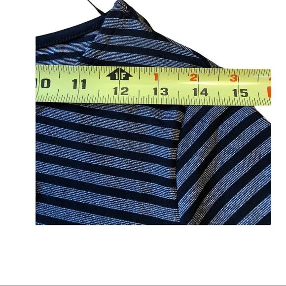 Gap Metallic Black & Silver Striped Long Sleeve Dress NWT - Picture 7 of 12